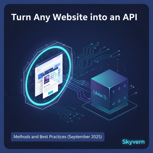 Turn Any Website into an API: Methods and Best Practices (September 2025)